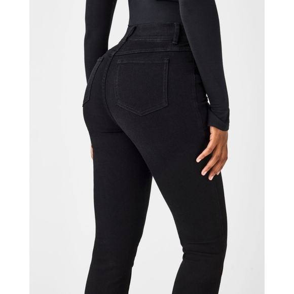 SPANX shape EveryWear Flare Jeans Black Wide Leg Small S - Picture 6 of 10